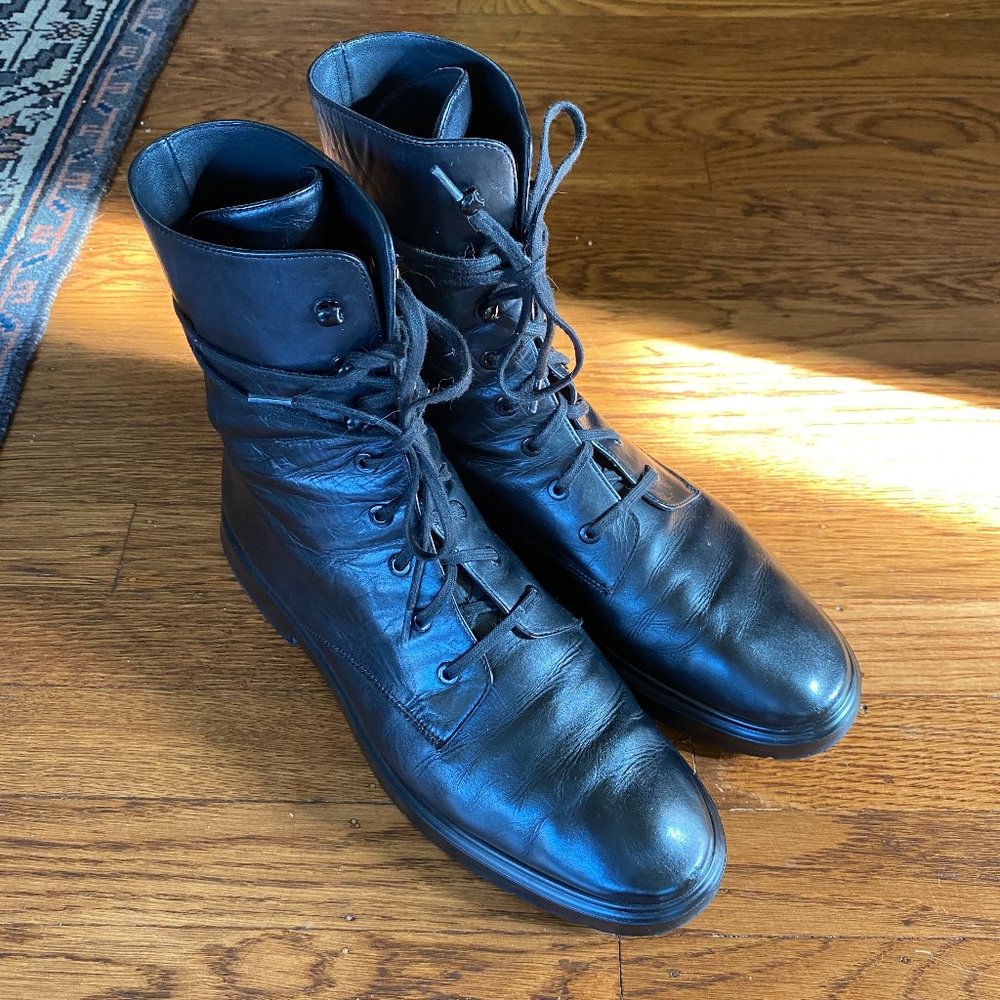 Stuart Weitzman McKenzee Combat Boots,  Black, 9.5